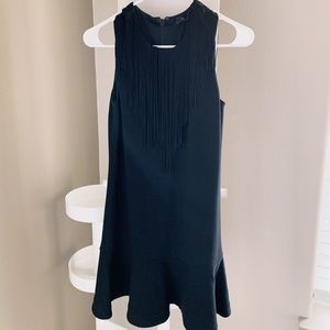 BCBG Black Alyn Fringe Dress